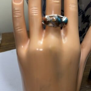 SANTE FE KINGSMAN RING, SPINY TURQUOISE, SIZE 10